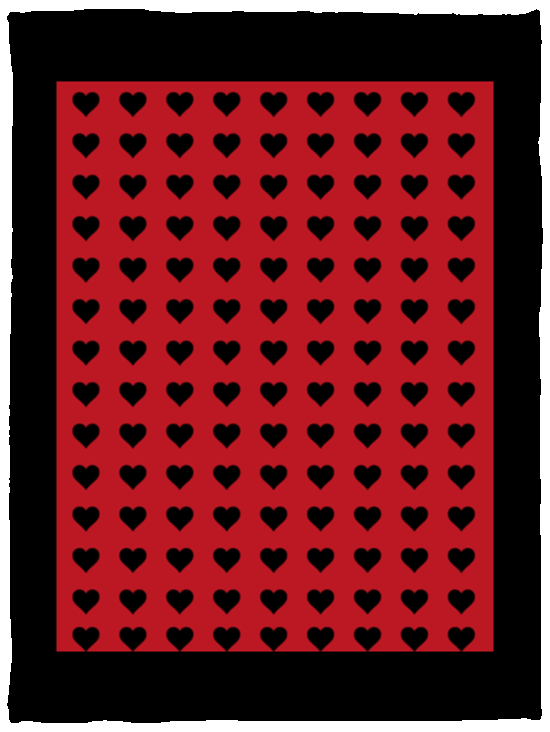 Plush Fleece Blanket - 30x40: BLACK HEARTS