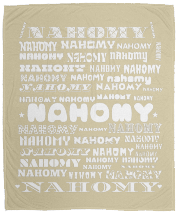 Plush Fleece Blanket - 50x60: NAHOMY NAME BLANKET