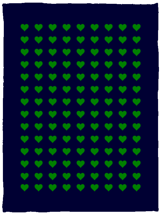 Plush Fleece Blanket - 30x40: GREEN HEARTS