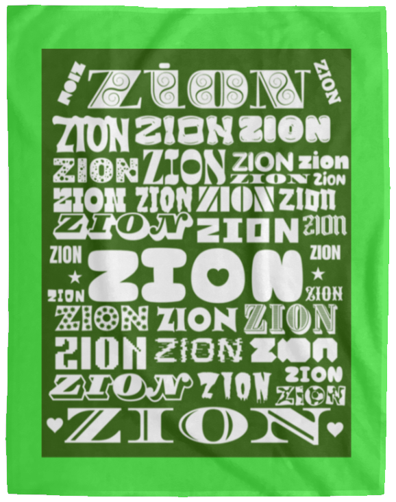 Plush Fleece Blanket - 60x80: ZION NAME BLANKET