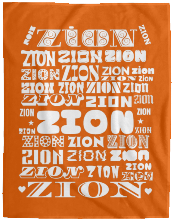 Plush Fleece Blanket - 60x80: ZION NAME BLANKET