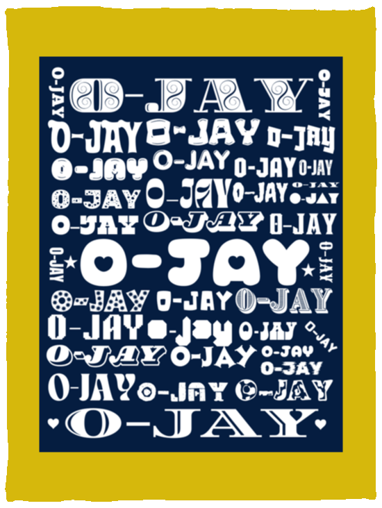 Plush Fleece Blanket - 30x40: O-JAY NAME BLANKET