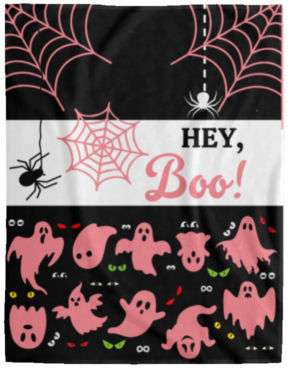 Plush Fleece Blanket - 60x80: Hey, Boo!  Halloween Blanket