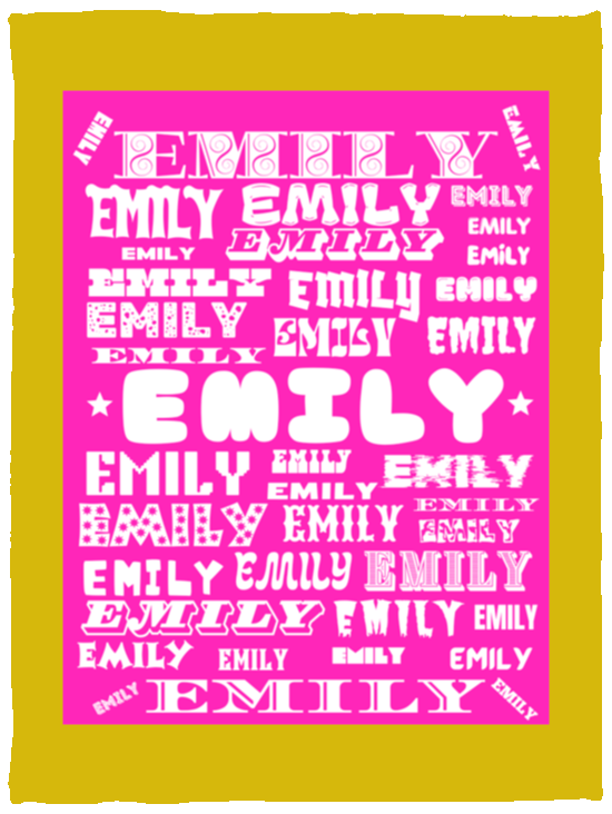 Plush Fleece Blanket - 30x40: EMILY