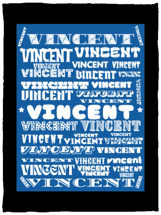 Plush Fleece Blanket - 30x40: VINCENT