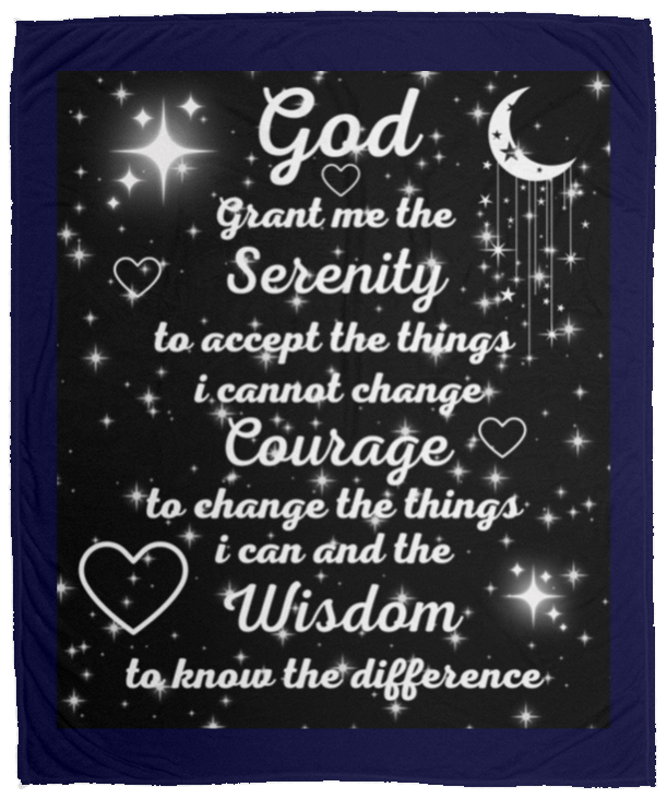 Plush Fleece Blanket - 50x60: SERENITY PRAYER BLANKET