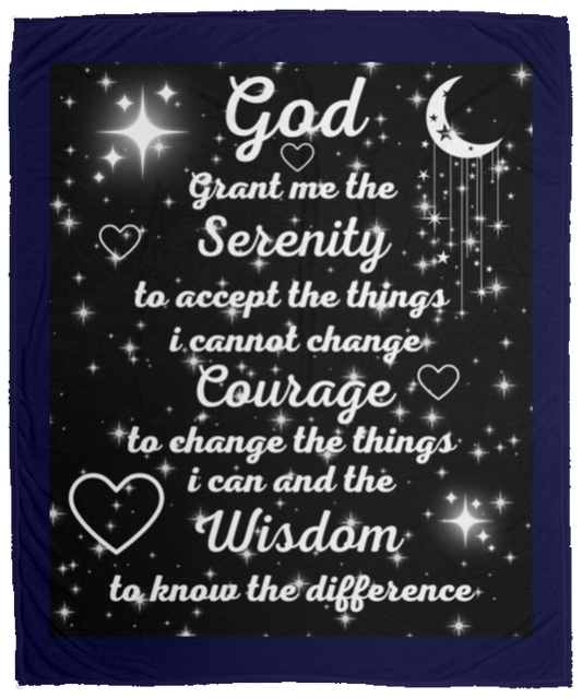 Plush Fleece Blanket - 50x60: SERENITY PRAYER BLANKET