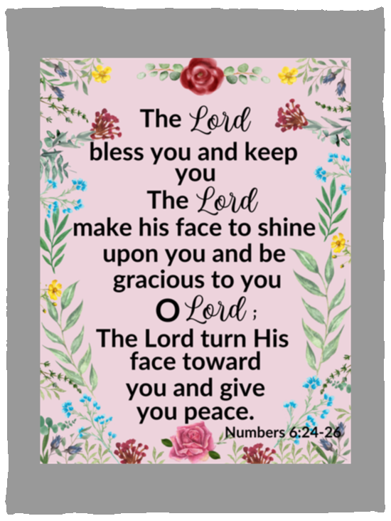 Plush Fleece Blanket - 30x40: THE LORD BLESS YOU AND KEEP YOU ,...