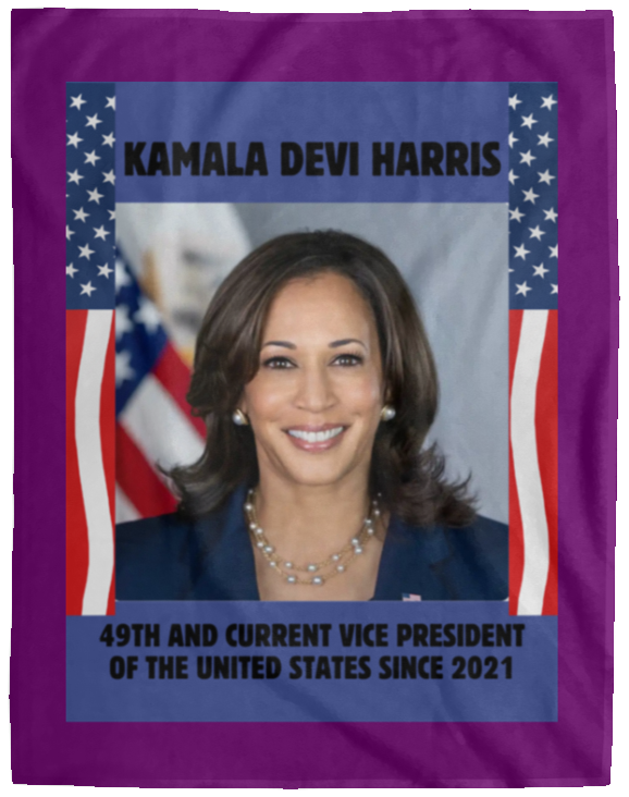 Plush Fleece Blanket - 60x80: VICE PRESIDENT KAMALA HARRIS BLANKET