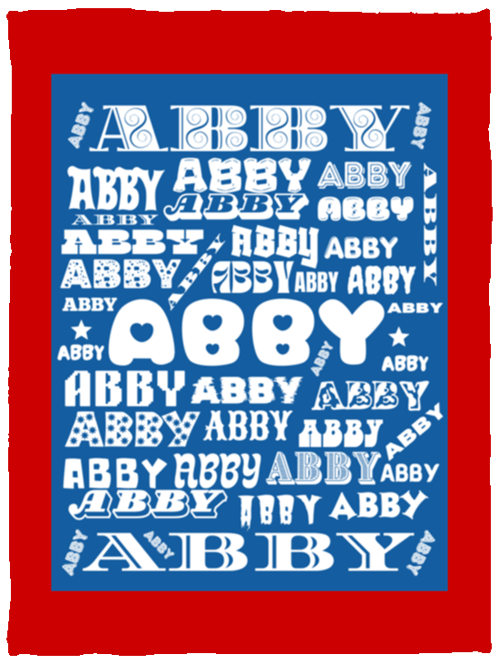 Plush Fleece Blanket - 30x40: ABBY