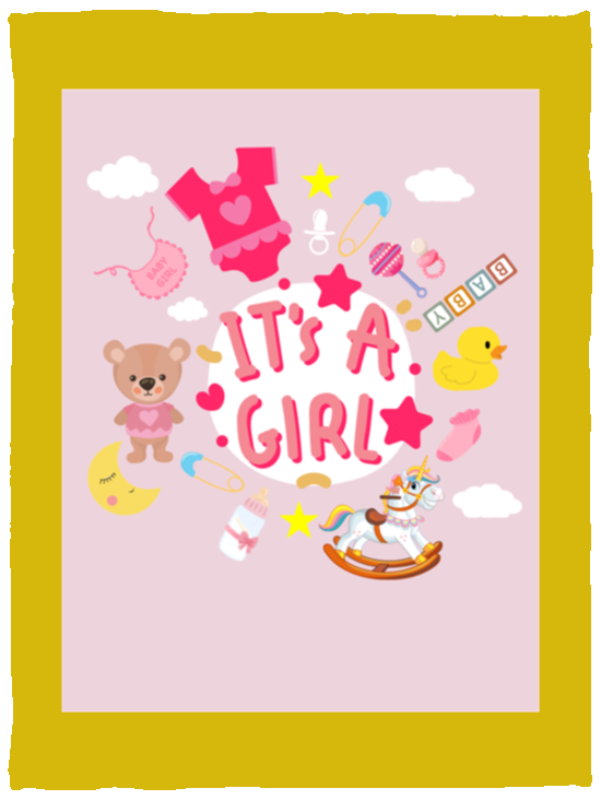 Plush Fleece Blanket - 30x40: IT'S A GIRL