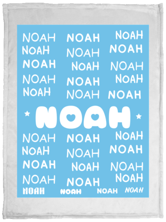 Plush Fleece Blanket - 30x40: NOAH