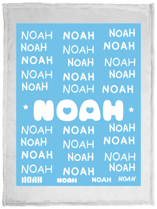 Plush Fleece Blanket - 30x40: NOAH