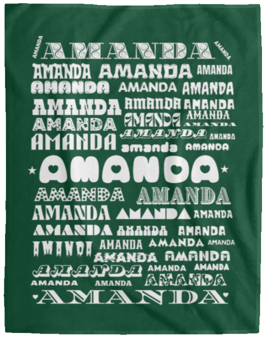 Plush Fleece Blanket - 60x80: AMANDA NAME BLANKET