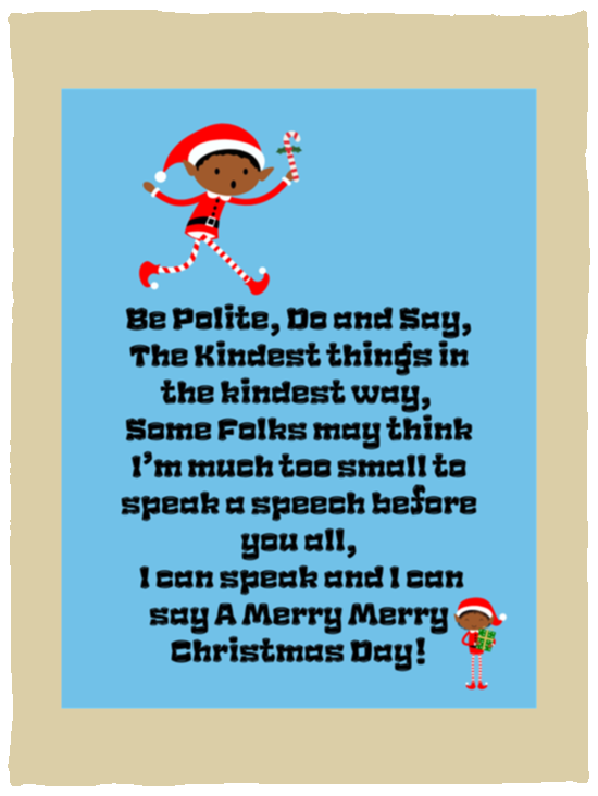 Plush Fleece Blanket - 30x40: ELF JAMES’S CHRISTMAS BLANKET BE POLITE DO AND SAY, THE KINDEST THINGS,...