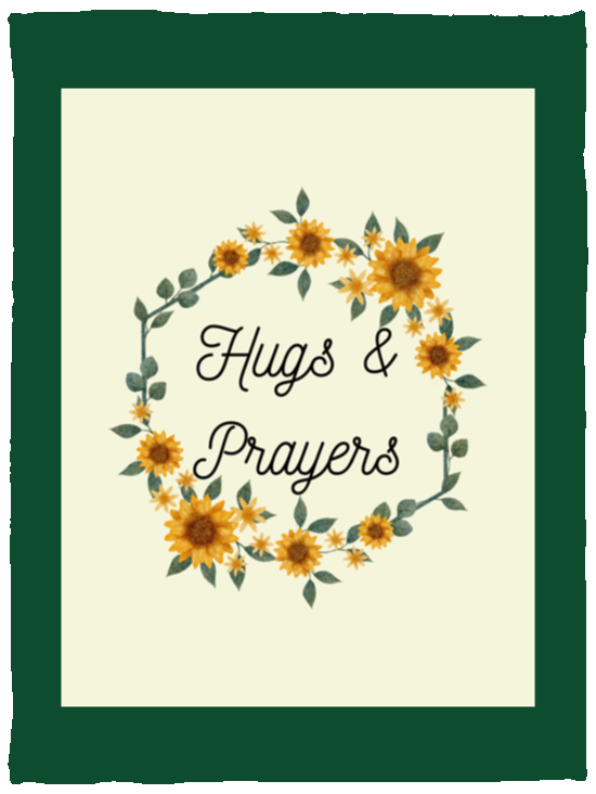 Plush Fleece Blanket - 30x40: Hugs & Prayers