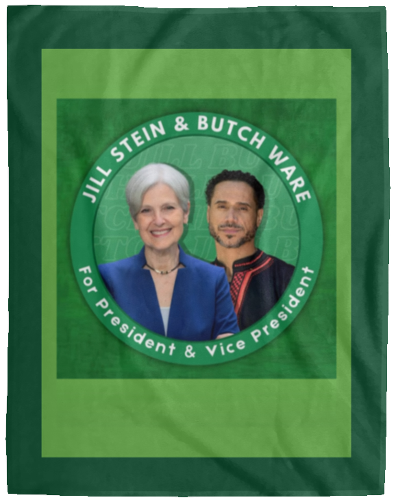 Plush Fleece Blanket - 60x80: JILL STEIN & BUTCH WARE PRESIDENTIAL BLANKET