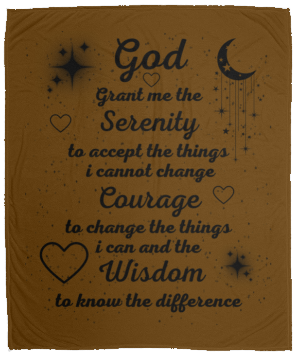 Plush Fleece Blanket - 50x60: SERENITY PRAYER BLANKET