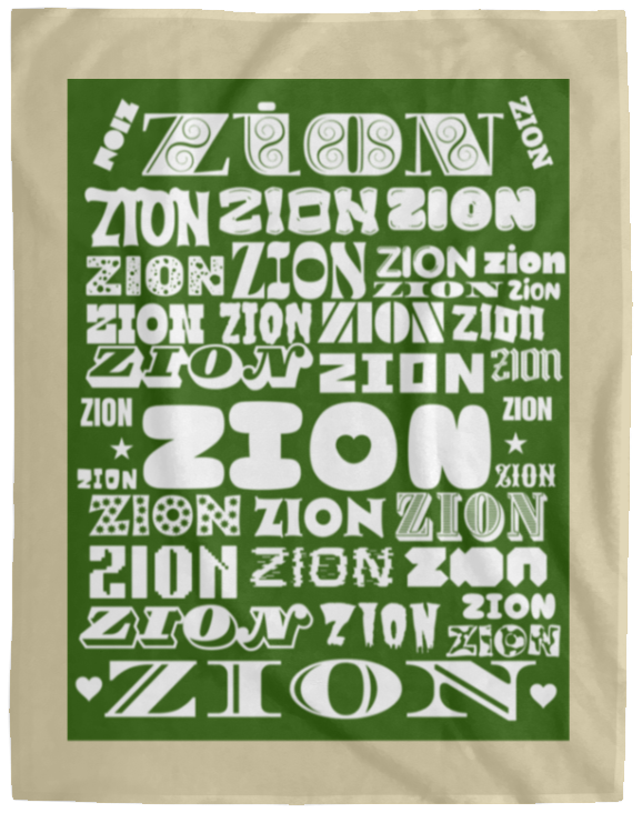 Plush Fleece Blanket - 60x80: ZION NAME BLANKET