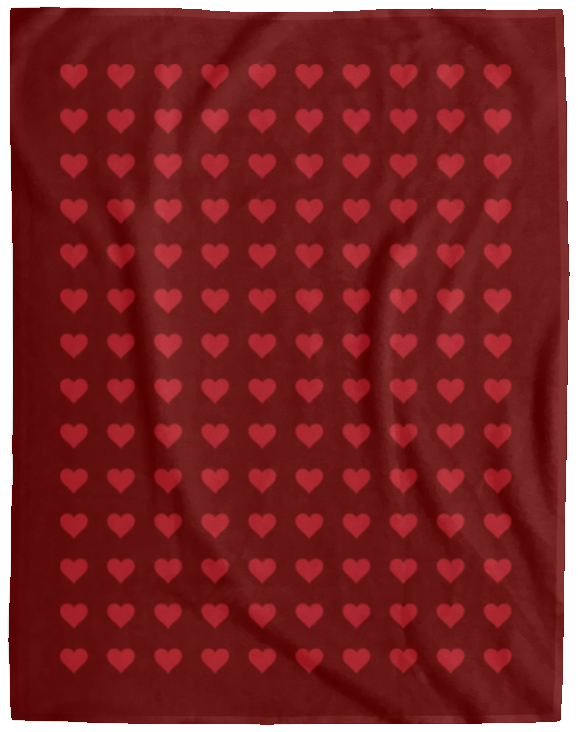 Plush Fleece Blanket - 60x80: HEARTS