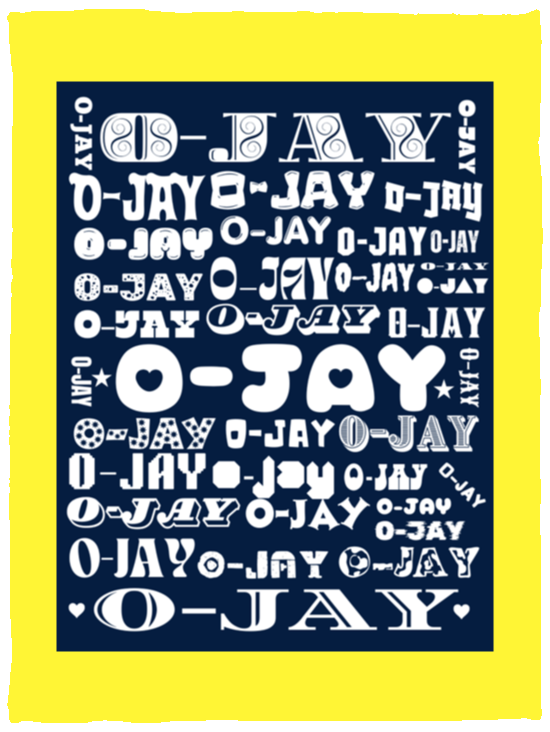 Plush Fleece Blanket - 30x40: O-JAY NAME BLANKET