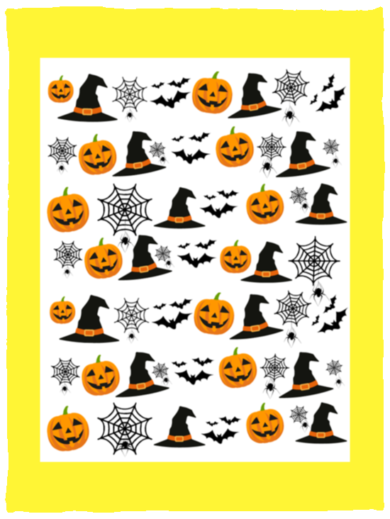 Plush Fleece Blanket - 30x40: HALLOWEEN PUMPKINS, WITCH HATS, BATS,... BLANKET