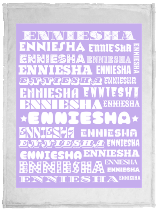 Plush Fleece Blanket - 30x40: ENNIESHA