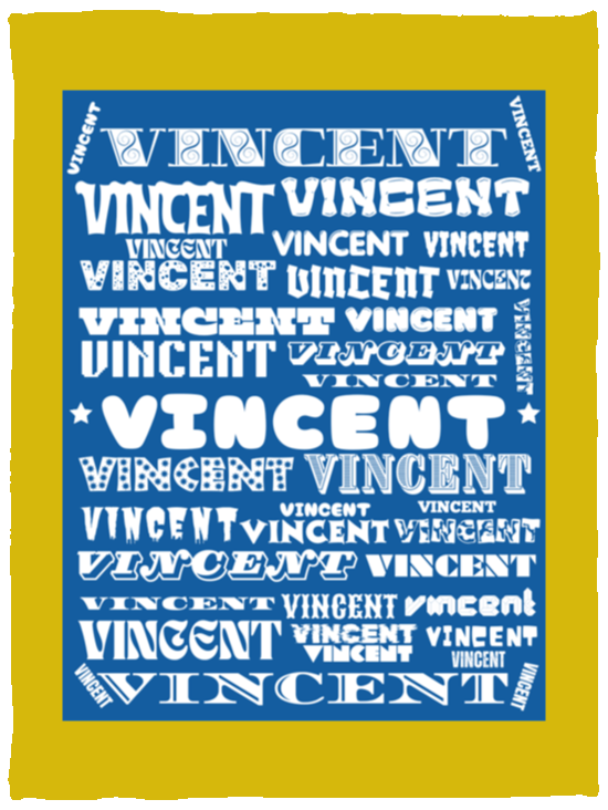 Plush Fleece Blanket - 30x40: VINCENT