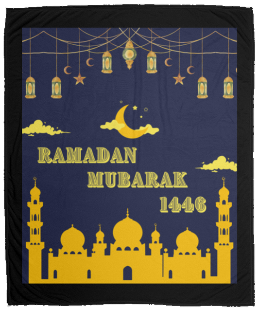 Plush Fleece Blanket - 50x60: RAMADAN MUBARAK 1446