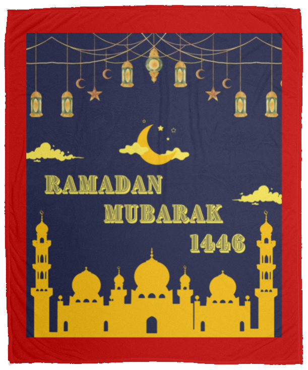 Plush Fleece Blanket - 50x60: RAMADAN MUBARAK 1446