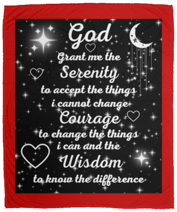 Plush Fleece Blanket - 50x60: SERENITY PRAYER BLANKET