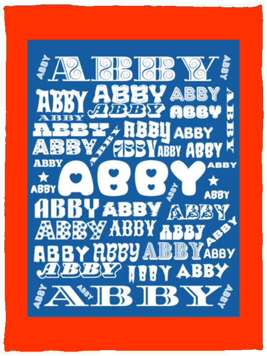 Plush Fleece Blanket - 30x40: ABBY