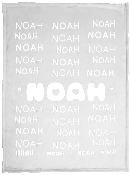 Plush Fleece Blanket - 30x40: NOAH