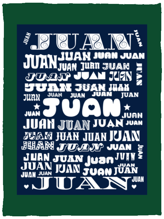 Plush Fleece Blanket - 30x40: JUAN