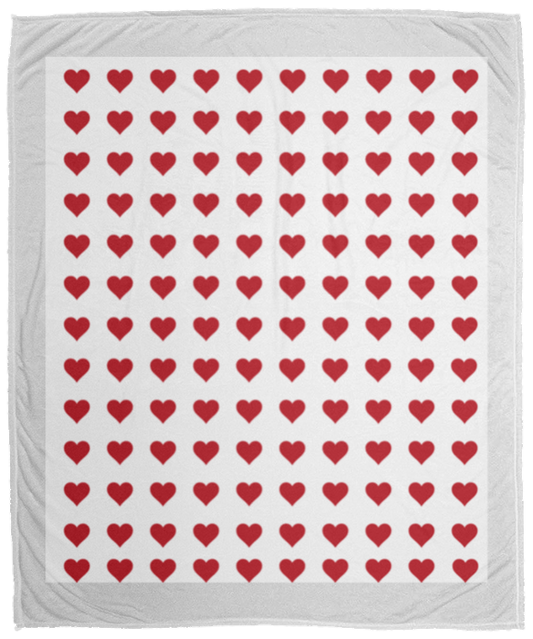 Plush Fleece Blanket - 50x60: HEARTS