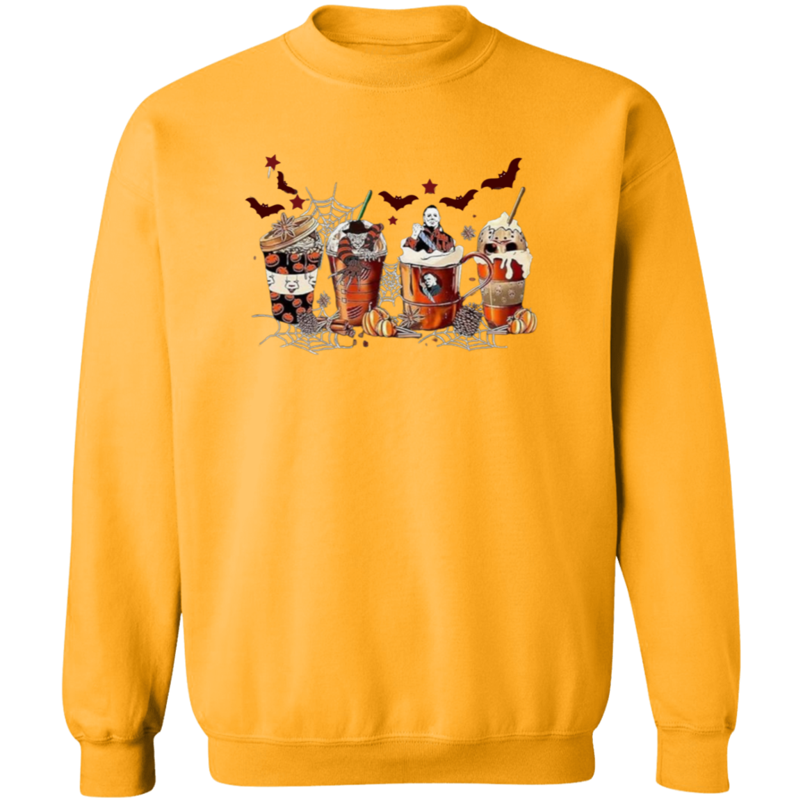 Crewneck Pullover Sweatshirt: HALLOWEEN COFFEE SWEATSHIRT