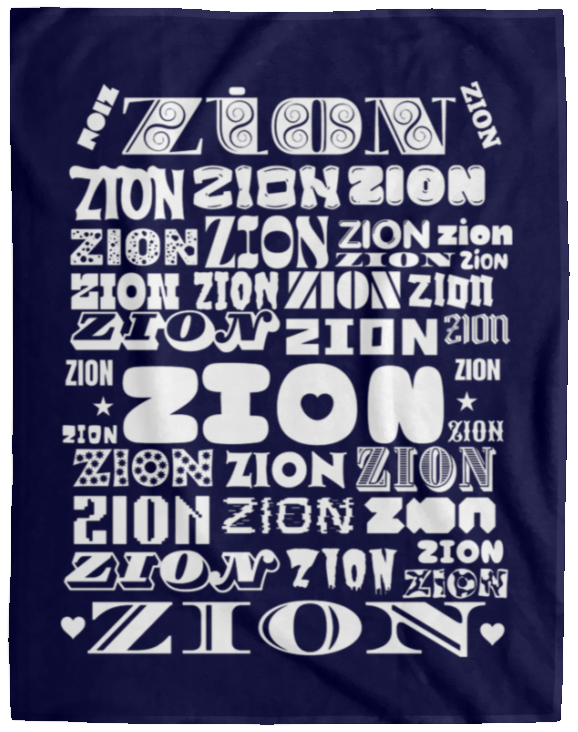 Plush Fleece Blanket - 60x80: ZION NAME BLANKET