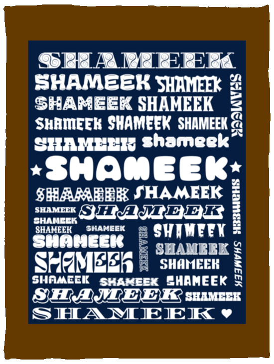 Plush Fleece Blanket - 30x40: SHAMEEK