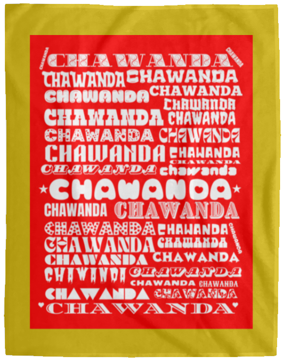 Plush Fleece Blanket - 60x80: CHAWANDA NAME BLANKET