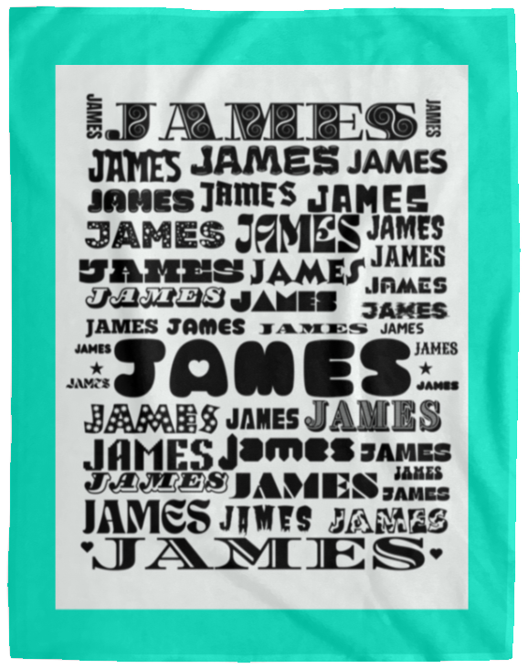 Plush Fleece Blanket - 60x80: JAMES NAME BLANKET