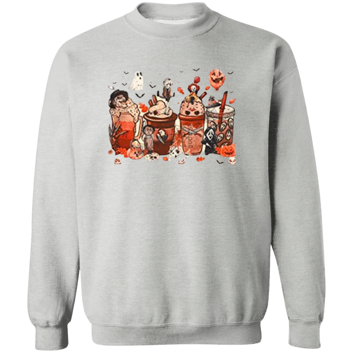 Crewneck Pullover Sweatshirt: HALLOWEEN COFFEE SWEATSHIRT