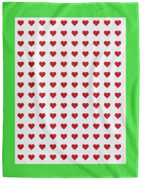 Plush Fleece Blanket - 60x80: HEARTS