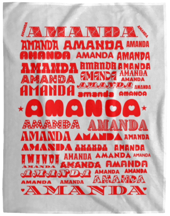 Plush Fleece Blanket - 60x80: AMANDA NAME BLANKET