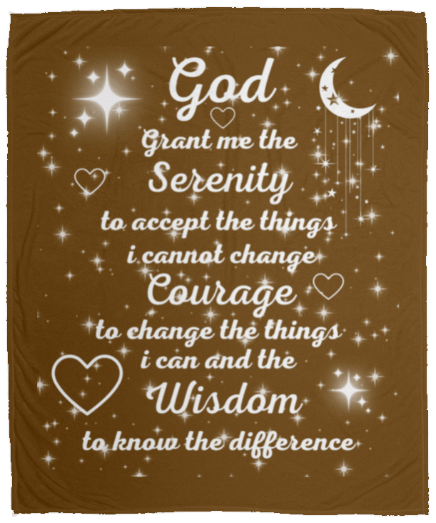 Plush Fleece Blanket - 50x60: SERENITY PRAYER BLANKET