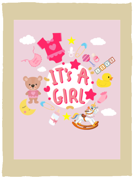 Plush Fleece Blanket - 30x40: IT'S A GIRL