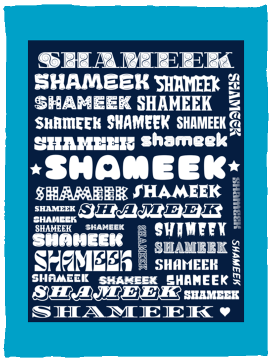 Plush Fleece Blanket - 30x40: SHAMEEK