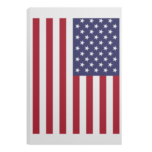 United States Flag Portrait Canvas .75in Frame: