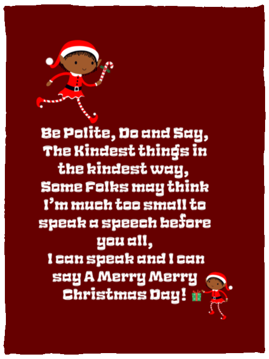 Plush Fleece Blanket - 30x40: ELF SARAH’S CHRISTMAS BLANKET BE POLITE, DO AND SAY, THE KINDEST THINGS,...