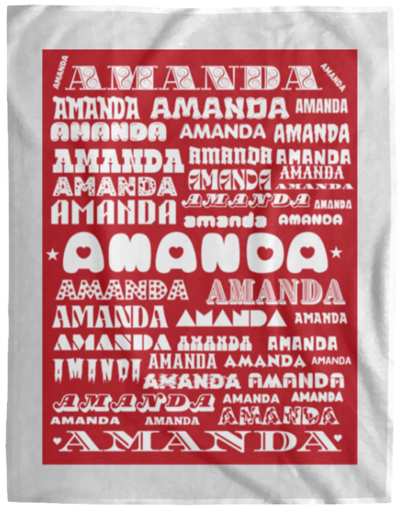 Plush Fleece Blanket - 60x80: AMANDA NAME BLANKET