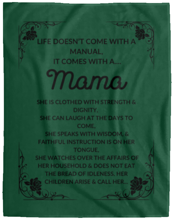 Plush Fleece Blanket - 60x80: Life Doesn't Come With  A Manual,